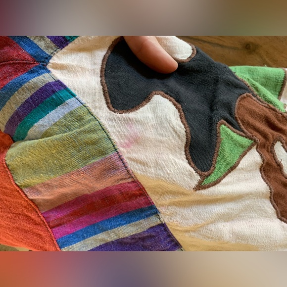 Vtg Victor Camarena Mexico Wearable Arty Blazer L Patchwork Colorblock colorful - Picture 7 of 16